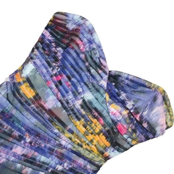 BCBGMAXAZRIA Kameron Watercolor Removable Strap Mini Dress Size 4 - Picture 8 of 10